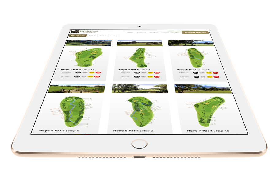 Diseno y desarrollo web tablet para Los Naranjos Golf